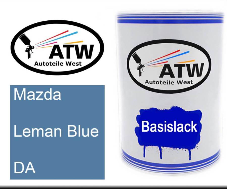 Mazda, Leman Blue, DA: 500ml Lackdose, von ATW Autoteile West.